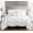 Pearl White, variant on Elegant Comfort Softest, 10pc Pleated Bedding-in-a-Bag, Ruched Ruffle Comforter Set Featuring Decorative Pillows and Fitted Sheet with Storage Pockets, Pleated Comforter, King, Pitch Black