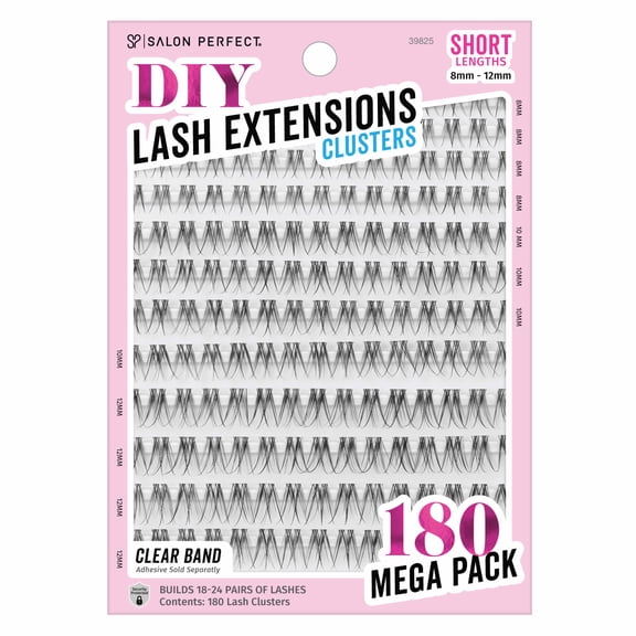 Salon Perfect DIY Lash Extension Short Clusters 180pc Mega Pack