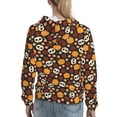 thumbnail image 7 of Daiia Skulls Pattern Women's Fashion Hoodies & Sweatshirts with Kangaroo Pocket Hooded Sweatshirt with Eye-catching Drawstrings-X-Large, 7 of 7