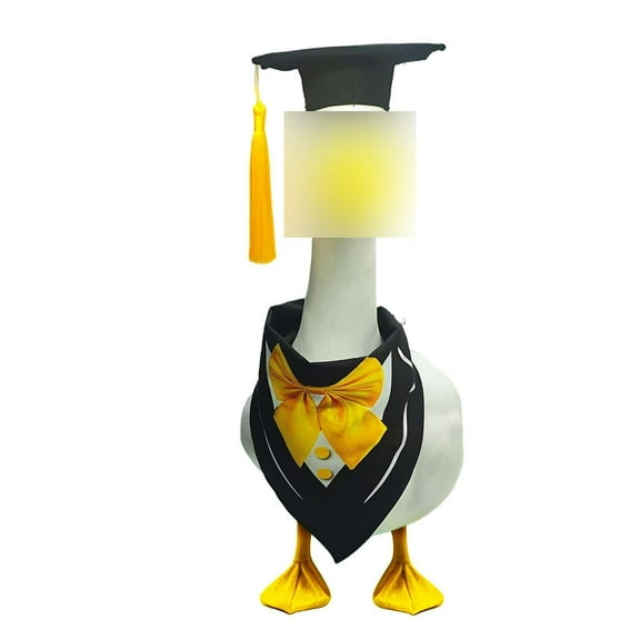 Zmeidao Graduation Porch Goose Outfit, Graduation Cap Geese Outfit for Cement Geese Statue Outdoor Patio Yard Lawn Art Decoration