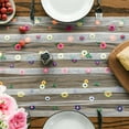 thumbnail image 5 of Sm:)e Embroidered Daisy Gauze Table Runner 120 Inches (10 Feet), Seasonal Sheer Decor for Kitchen & Dining Spaces, Ideal for Holidays, Weddings, Birthdays & Home Parties, 5 of 6