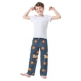 thumbnail image 2 of FORMRS Boys Pajama Pants with Pockets Size 13-14Y Kids Lounge Sleep Bottoms, Blue Capybaras, 2 of 8