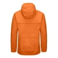 thumbnail image 2 of Little Donkey Andy Men's Cycling Stretch Rain Jacket with Hood, Windproof and Waterproof, Ultralight Golf Windbreaker,Packable Orange Size XXL, 2 of 7