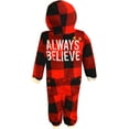 thumbnail image 2 of MJC International Group Boys Always Believe Buffalo Plaid Toddler Blanket Sleeper (2T), 2 of 2