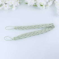 FOMIYES 2PCS Light Green Handmade Woven Curtain Tiebacks Braided Rope Drapery Belts