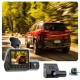 thumbnail image 1 of Danhjin Vehicle Recorder 3 Channel Dash Cam Front And Rear Inside 1080P Dash Camera for Cars Dashcam Three Way Car Camera With Ir Night Vision Loop Recording Motion Detection, 1 of 8