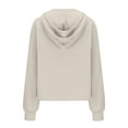 thumbnail image 5 of Hessimy Half Zip Sweatshirts Cropped Hoodies Fleece Jackets Womens Quarter Zip Up Pullover Fall Outfits 2024 Winter Clothes(Z08-Beige,XL）, 5 of 7