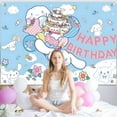 thumbnail image 6 of 7x5ft Cartoon Pup Cake Balloon Floral Birthday Backdrop for Kids, 6 of 6