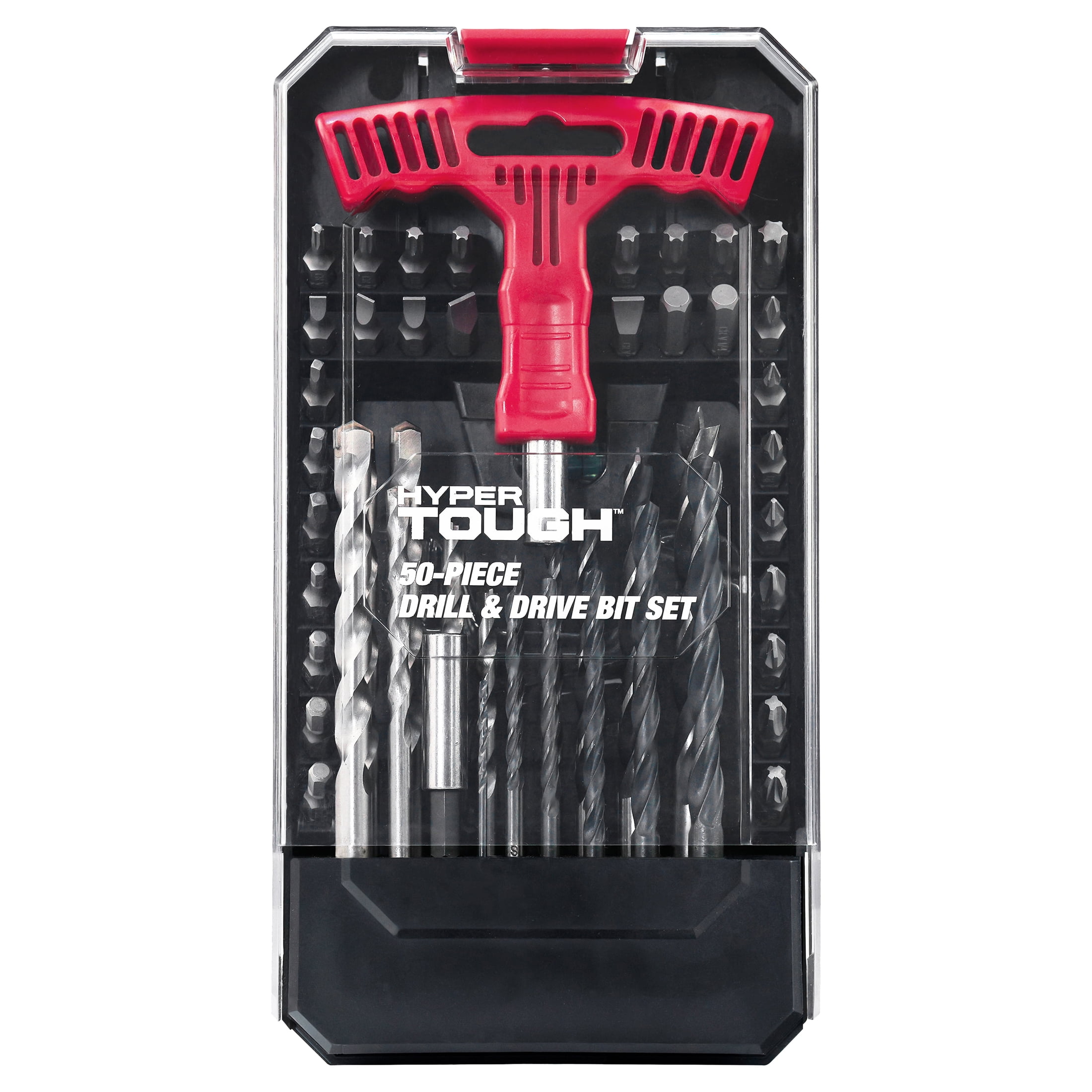 Hyper Tough 4V Rotating Screwdriver 50 Piece Drill Drive Bit Set