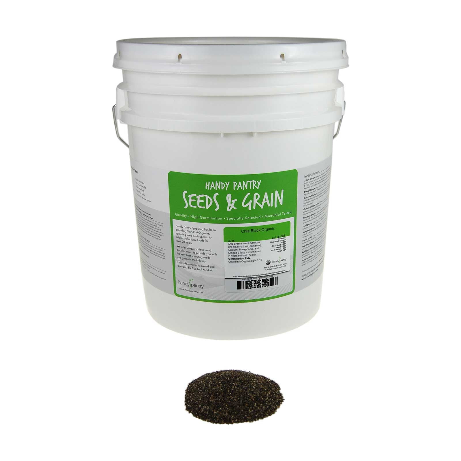 Organic Chia Seeds 30 Lbs Black Chia Sprouting Seeds For Growing