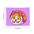 thumbnail image 6 of Kdxio Corgi In Sushi Roll Wall Hanging Tapestries Banner For Bedroom College Dorm Home Living Room Party Decor 29X37 In, 6 of 8