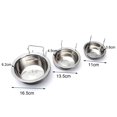 thumbnail image 5 of 2Pcs Kennel Dog Bowls Stainless Steel Dog Crate Water Bowl Dog Feeder Food Holder Puppy Cage Hanging Feeding Bowls Secure Kennel Accessories, 5 of 7
