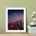 thumbnail image 4 of Designs ByLITA Urban Dusk Nightfall, 8 x 10 White Wall Print Inspirational (Framed) | Old Masterpieces | Stylish Modern Decoration For The Home and Office, 4 of 4