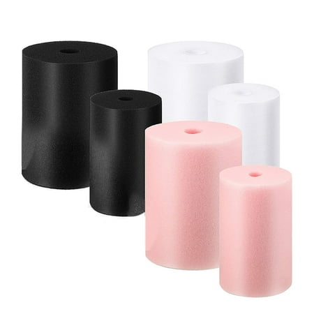 

6 Pcs Cup Turner Foam Tumbler Inserts for 3/4 Inch PVC Pipe Tumbler 10 Oz To 40 Oz Tumblers Crafting (Black/White/Pink)