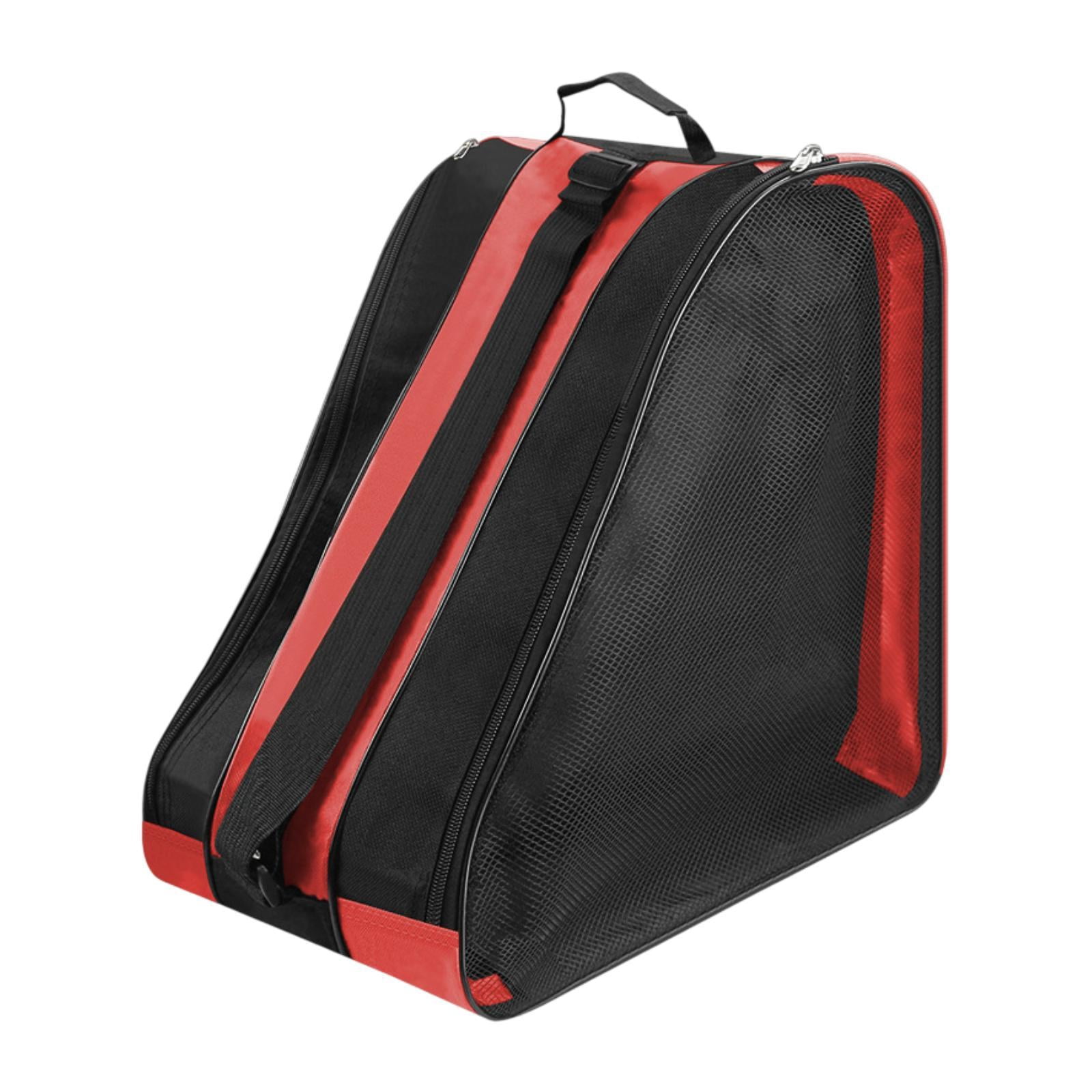 harayaa Roller Skate Bag Ice Skate Bag Load Bearing for Girls Boys Skating Shoes Storage Red