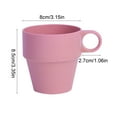 thumbnail image 3 of Cinvoph 16oz Basic Coffee Mug with Handle Solid Heat-insulating Mug for Men Women Daily Water Cup for Coffee Tea, Pink, 3 of 6