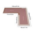 thumbnail image 3 of L Shaped Kitchen Mat, Non-Slip Absorbent Floor Rug for Sink Counter, Corner Bathroom Mat with Memory Foam Cushion, Pink, by Zovey, 3 of 6