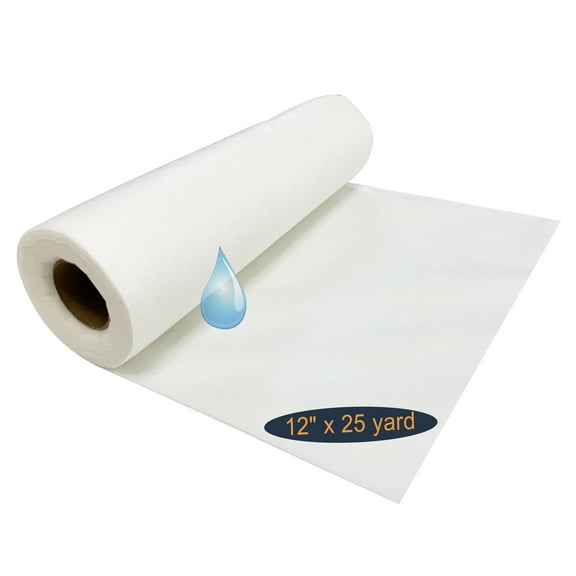 HimaPro Wash Away Non-Woven Stabilizer Backing for Machine Embroidery Water Soluble Embroidery Stabilizer (12 Inch x 25 Yard)