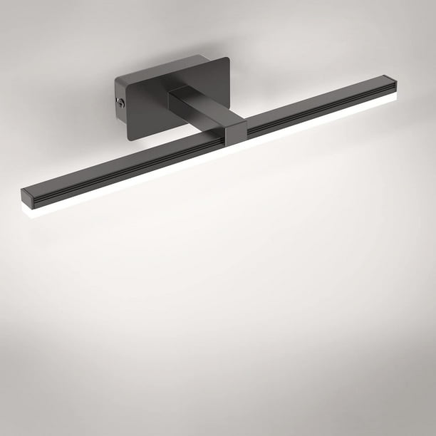 Lámpara de espejo de baño LED de 9 W, luz blanca neutra de 4000 K, 720 LM, lámpara de espejo de baño impermeable IP44, luz de baño de 40 cm, lámpara de pared LED para baño, sin interruptor