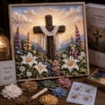 thumbnail image 4 of Faith Theme 3D Fabric Poke Art Kit, DIY No Sew Fabric Poking Painting Set, Religious Handmade Craft Decor Art Frame Kit for Home Wall Decor & Holiday Gift, 4 of 6