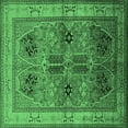 thumbnail image 1 of Ahgly Company Indoor Square Oriental Emerald Green Traditional Area Rugs, 4' Square, 1 of 4
