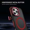 thumbnail image 4 of Magnetic for iPhone 12 Pro / 12 6.1" Stand Case [Compatible with MagSafe] [Military Grade Drop Protection] [Lens Folded Bracket] Slim Grip Matte Shockproof with Anti-Fingerprint Phone Case,Red, 4 of 9
