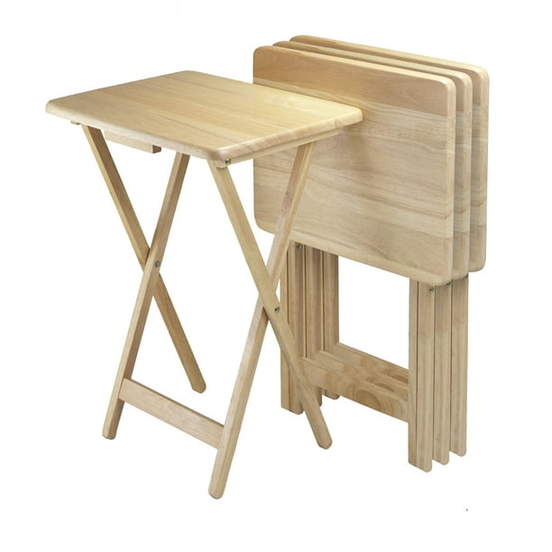 Set Of 4 Single Tv Tables Walmart Com Walmart Com