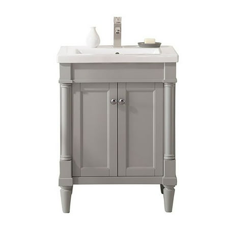 Furniture Home Decorative Bathroom, Washroom, Kitchen 24" Gray Sink Vanity