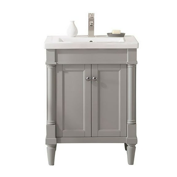 Furniture Home Decorative Bathroom, Washroom, Kitchen 24" Gray Sink Vanity