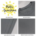 thumbnail image 4 of Coolnut Womens T Shirts Fashion Tops, Hello Sunshine Women's Basic Short Sleeve Tees, Grey Lightweight Casual Summer Clothes, L, 4 of 6