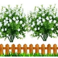 thumbnail image 3 of GRNSHTS 6 PCS Artificial Flowers Outdoor UV Resistant Plants Outside Hanging Planter Home Wedding Office Garden Decor (white), 3 of 7