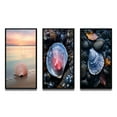 thumbnail image 2 of Designart "Beige Clam Seashore Charm I" Animals Framed Wall Art Set Of 3 - Beige Clam Frame Gallery Wall Set For Home Decor, 2 of 6