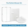 thumbnail image 3 of Ove Decors Breeze 36 in x 36 in x 77 in H Curved Corner Shower Kit with Clear Glass, Walls, Base and Satin Nickel Hardware, 3 of 17