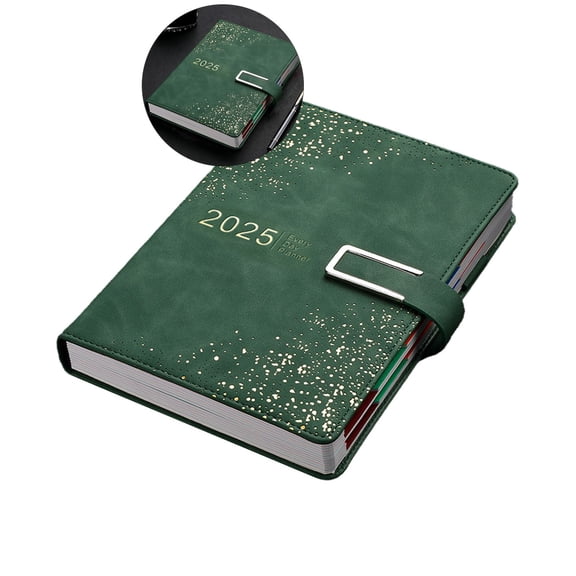 Dvruxg 2025 A5 Schedule Planner - Dated Faux Leather Organizer with Lay-Flat Coil Binding, Thick Tear-Resistant Pages & Portable Design - Planner for Work, School, Home, Perfect Gift