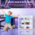 thumbnail image 5 of White 3-Tier Glass Display Cabinet with Glass Door, LED Lights, and 2 Adjustable Shelves, Curio Cabinet for Collectibles, 5 of 7