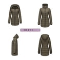 thumbnail image 5 of Winter Jackets for Women Water Detachable Hood Coat For Warm Long Sleeve Winter Outerwear Reversible Thermal Jacket With Pockets Winter Coats for Women, 5 of 6