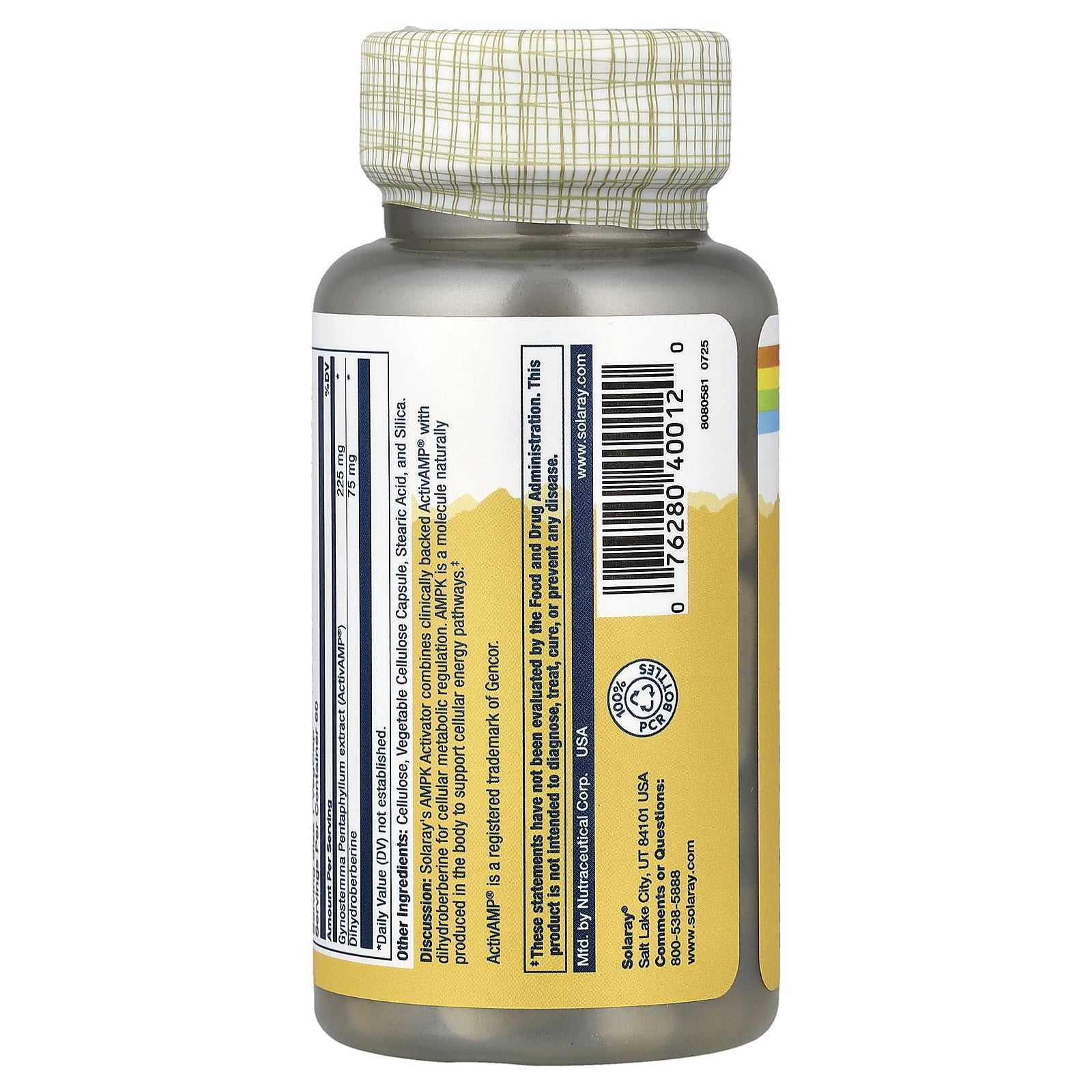 Solaray AMPK Activator With Dihydroberberine, 60 VegCaps