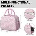 thumbnail image 6 of Lunch Bag Lunch Box for Women Reusable Insulated Lunch Cooler Bags,Large Capacity for Work Travel Picnic,Water-Resistant Halloween Lunch Tote Bag Gifts for Woman Mom Pink, 6 of 6