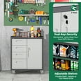 thumbnail image 6 of IKIMI 34.65" Metal Rolling Tool Storage Cabinet with 4 Drawers & 1 Lockable Door, Mobile Tool Cart with Adjustable Shelf for Workshop/Garage, Black & Gray, 6 of 9