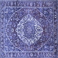 thumbnail image 1 of Ahgly Company Machine Washable Indoor Square Medallion Blue Traditional Area Rugs, 6' Square, 1 of 4