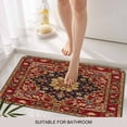 thumbnail image 3 of Red Boho Door Mat&nbsp;Indoor Outdoor Entrance, Non Slip Rug for Kitchen Bathroom Entryway Rug, Contemporary Abstract Ethnic Vintage Geometric Washable Doormat Floor Mat for Office 20x31.5 Inch, 3 of 8