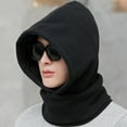 thumbnail image 5 of iHPH7 Ski Mask Winter Scarf Hooded Scarf Thermal Ski Masks One Piece Cold Scarf Hats Hat and Scarf Set Windproof Scarf Hats Black One Size, 5 of 7