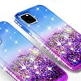 thumbnail image 4 of SPY Case for iPhone 11 Liquid Glitter Phone Case Cover with Tempered Glass Screen Protector for Kids Girls Women - Purple/Blue, 4 of 5