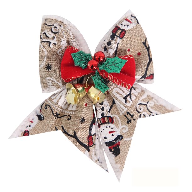 ¡Ofertas en decoraciones navideñas! Campanas navideñas, nuevas campanas de cáñamo artificiales, pequeños lazos, cajas de regalo para árboles de Navidad y lazos para decoración navideña.