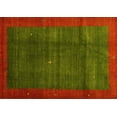 thumbnail image 1 of Ahgly Company Machine Washable Indoor Rectangle Abstract Yellow Contemporary Area Rugs, 4' x 6', 1 of 4