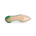 thumbnail image 4 of BLISSFUL STEP Ballerines pour Femmes à Bout Pointu en Strass Transparents Vert (Taille 9), 4 of 7