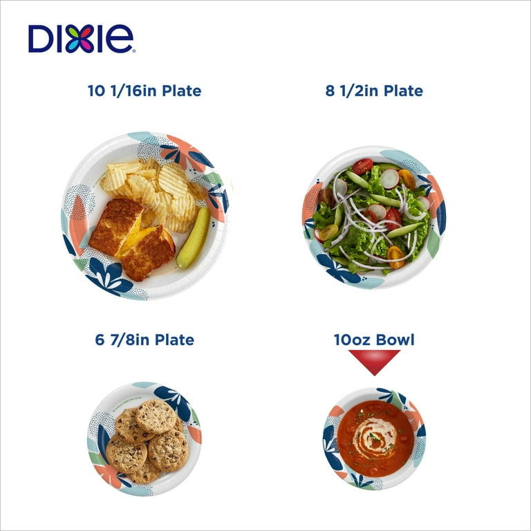 Dixie Disposable Paper Bowls, 10 oz, Multicolor, 70 Count photo 6