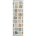 thumbnail image 2 of Addison Rugs Mayfield Premium Machine Washable Transitional Squares Ivory Runner Rug, 2'3" x 7'6", 2 of 8