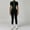 green-black, variant on VoleFox Women's 1/4 Sleeve Color-Blocking Yoga Fitness Bodysuit with Hollowed-Out Back Design for Running and Yoga Ideal for Intense Workouts and Stylish Exercise Sessions Crafted