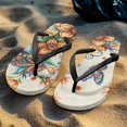 thumbnail image 5 of POLERO Boho Blossom Butterfly Flip Flops for Women Shower Yoga Mat Comfy Footbed Non Slip Summer Beach Sandals, 5 of 7